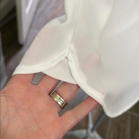 J. Crew Ivory White Blouse with Cap Sleeves - Picture 4 of 11